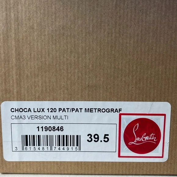 Christian Louboutin Spikes Choca Lux 120 Pat Metrograf Heels Sandals 39.5/9.5 - Picture 12 of 13